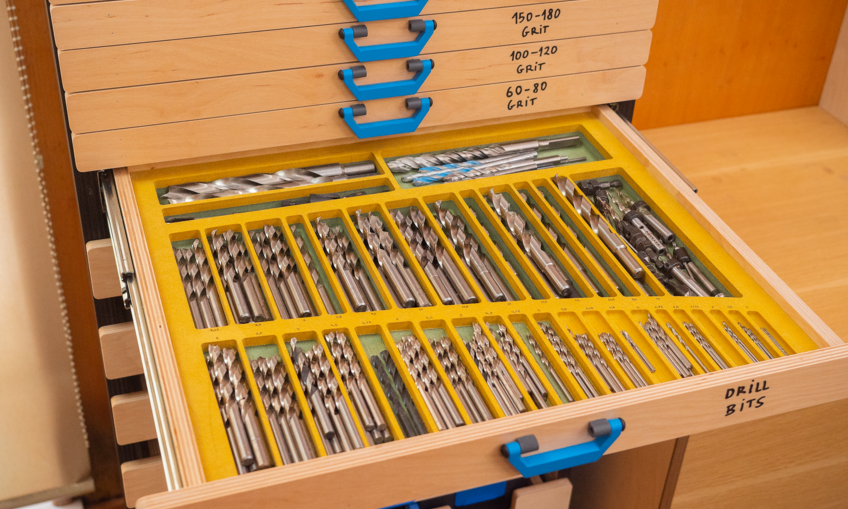 DRILL BITS AND SORTIMO BOX CABINET Inventables