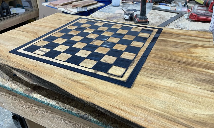 Epoxy Inlay Chess Board Inventables
