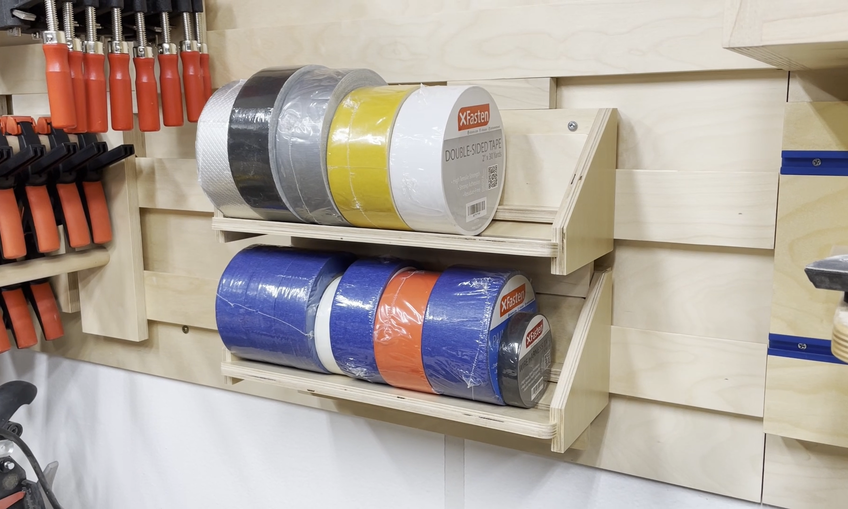 Tape Roll Holder with Hidden Shelf Inventables