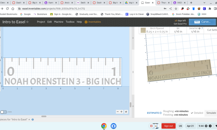 Intro to Easel Inventables
