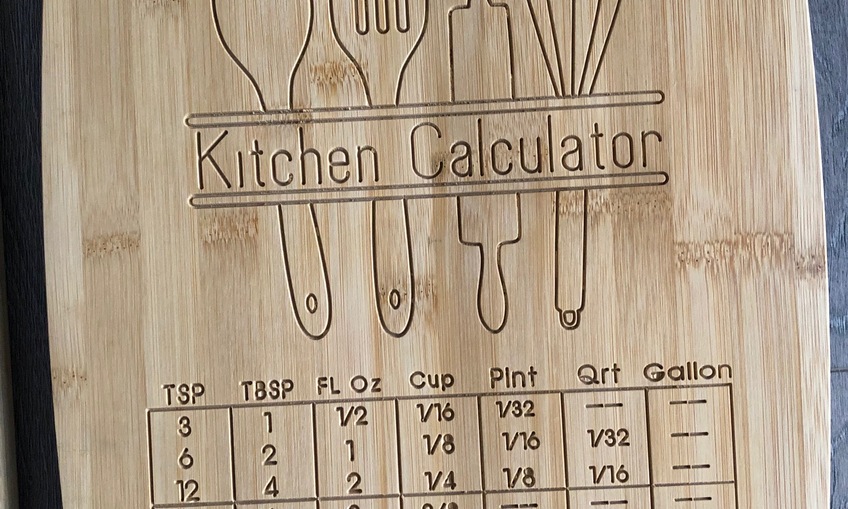 Kitchen Calculator Cutting Board Inventables